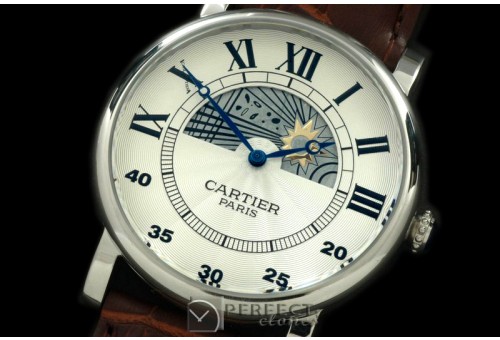 CARDC10006 Ronde De Cartier Day Phase SS/LE White Jap Quartz