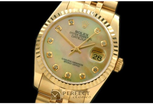 RDJMF00226 SS/YG Jubilee MOP Gold Diamond Swiss Eta 2836-2