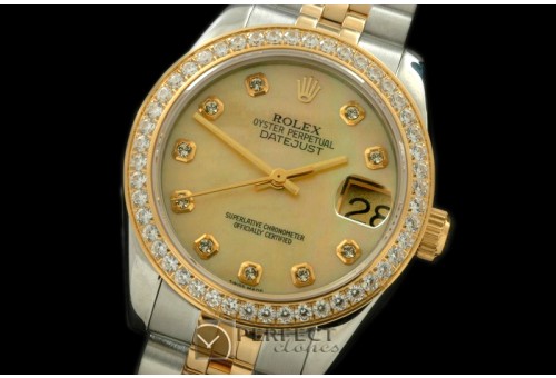 RDJmT00226D SS/YG Jubilee MOP Gold Diamond 2836