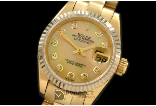 RDJLF00426 YG President MOP Green Diamond Swiss Eta 2671-2