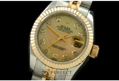 RDJLT00226 SS/YG Jubilee MOP Gold Diamond Swiss Eta 2671-2