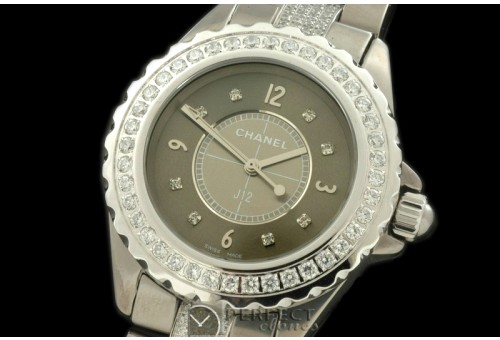 CHA-CM-3004D J12 Chromatic Men TI/CER Grey Jap Quartz/Boxset