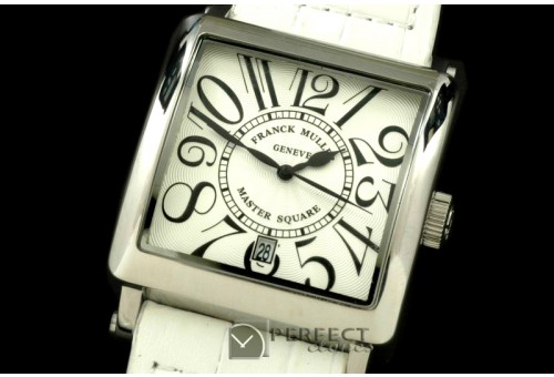 FMMSQ01001 Men Master Square SS/LE Wht Jap Quartz