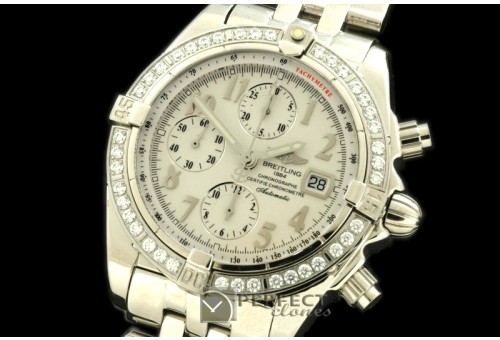 BLEVB10011 Chronomat Evo SS White Num A-7750 28800