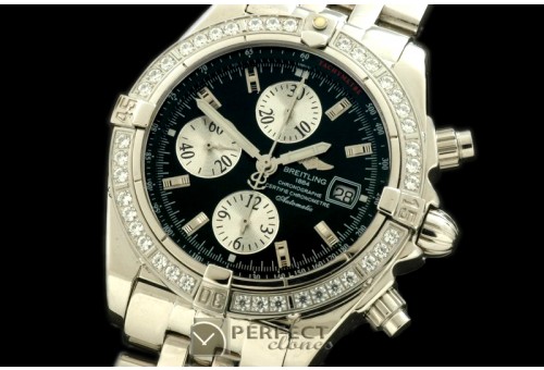 BLEVB10002 Chronomat Evo SS Black Sticks A-7750 28800