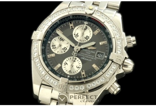BLEVB10004 Chronomat Evo SS Grey Sticks A-7750 28800