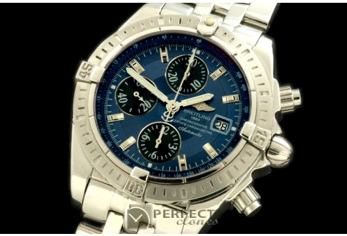 BLEV00103 Chronomat Evo SS/SS Blue Sticks A-77528800