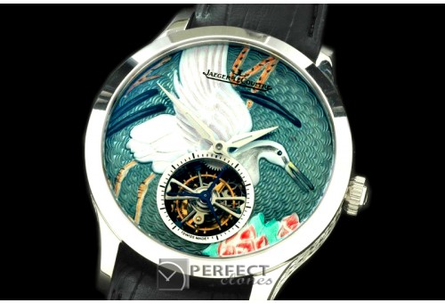 JL00061A Porcelian Crane Tourbillon SS/LE Green Flying Tourbillo