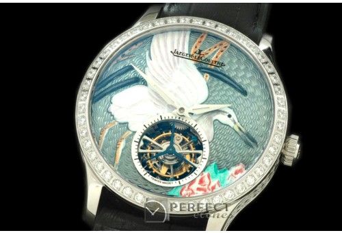 JL00062A Porcelian Crane Tourbillon SS/LE Green Flying Tourbillo