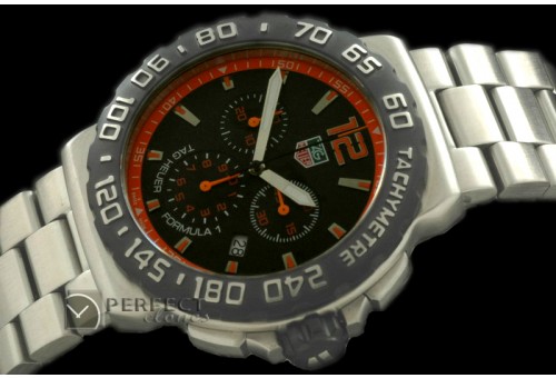 TGF1-01034S Formula 1 SS/SS Blk/Red Swiss Eta Quartz Chrono