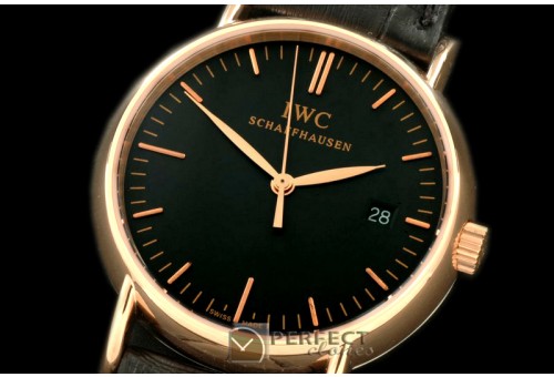 IWPTL10012 Portifino Ladies RG/LE Black Sticks Swiss Qtz