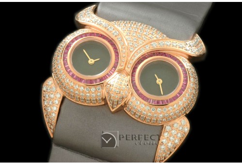CPOWL10012D Owl Watch Ladies RG/ST Grey Swiss Qtz