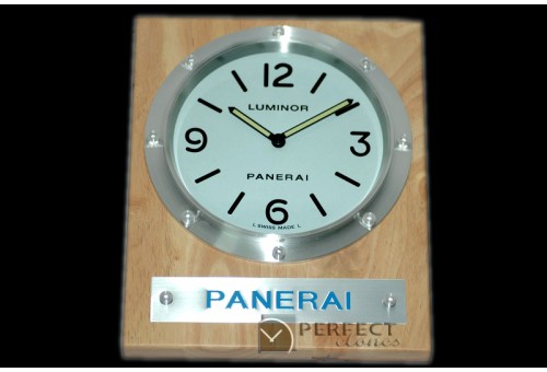 PNC25511 Pam 255 Style Wall Clock White/Beech Finish Swiss Qtz