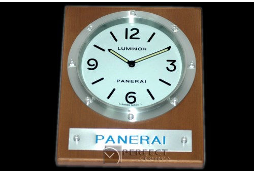 PNC25513 Pam 255 Style Wall Clock White/Cherry Finish Swiss Qtz