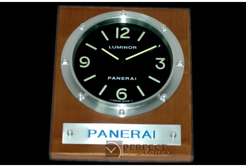 PNC25514 Pam 255 Style Wall Clock Black/Cherry Finish Swiss Qtz