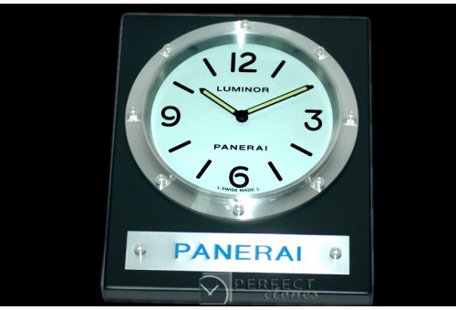 PNC25515 Pam 255 Style Wall Clock White/Black Finish Swiss Qtz
