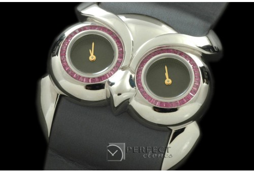 CPOWL10002A Owl Watch Ladies SS/ST Grey Swiss Qtz
