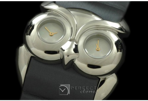 CPOWL10001 Owl Watch Ladies SS/ST White Swiss Qtz