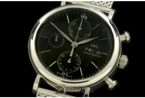 IWPT00012S Portofino Chronograph V2 SS/ME Black A-7750 28800bph