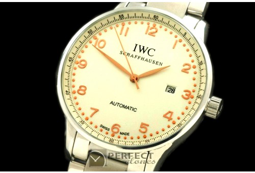 IWPAT10003S Portugese Automatic SS/LE White/R-Gold Num Asia 2813
