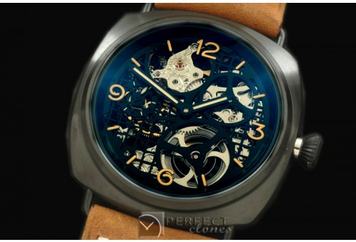 PN35001 Pam 35Skeleton Tourbillon PVD/LE Skeleton 6497 HW