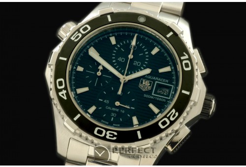 TGAQ10012 Aquaracer 500m Chrono SS/SS Black Jap Qtz Chrono