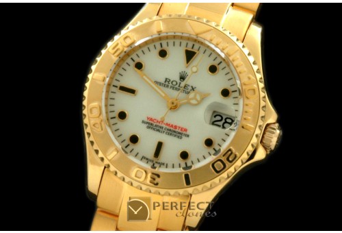 RYMIDF00111 Yachtmaster Mid YG White Asian 2813 21J