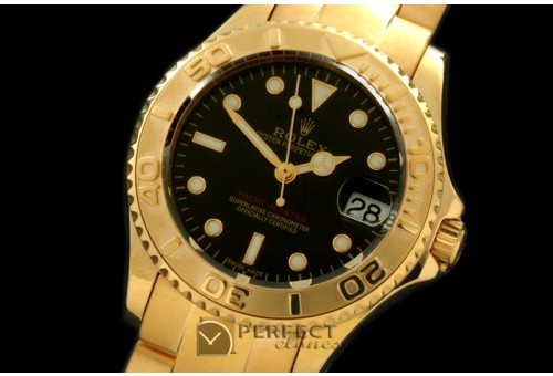 RYMIDF00112 Yachtmaster Mid YG Black Asian 2813 21J