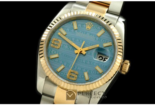 RDJMT00012A SS/YG TT Blue Asian Eta 2836/3135- Real Diamonds