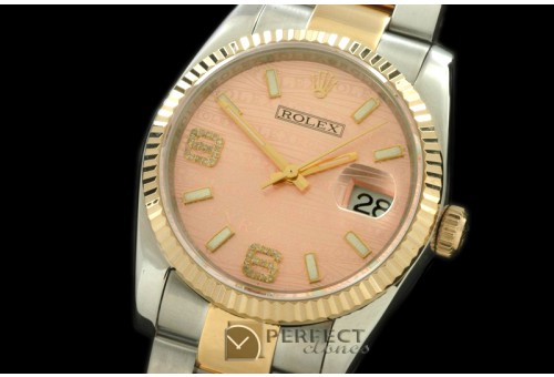 RDJMT00014 SS/YG TT Salmon Swiss Eta 2836/3135-Real Diamonds