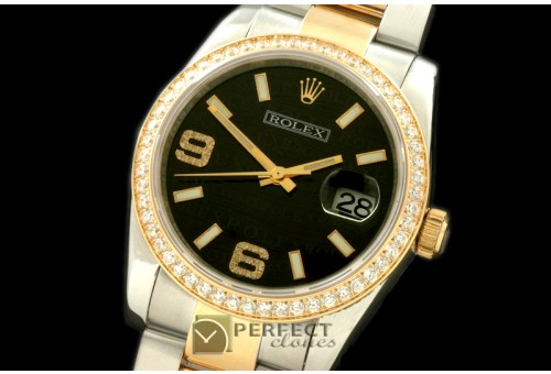 RDJMT00115D SS/YG TT Black Asian 2813 - Real Diamonds