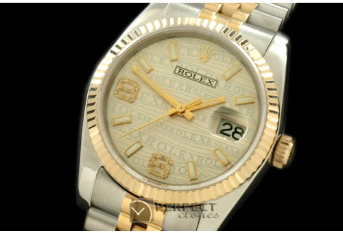 RDJMT00051 SS/YG TT Champagne Swiss Eta 2836/3135-Real Diamonds