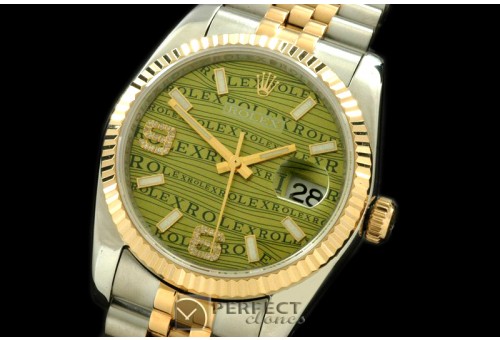 RDJMT00053A SS/YG TT Khaki Asian Eta 2836/3135- Real Diamond