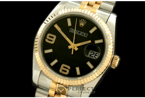 RDJMT00155 SS/YG TT Black Asian 2813 - Real Diamonds