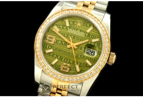 RDJMT00153D SS/YG TT Khaki Asian 2813 - Real Diamonds