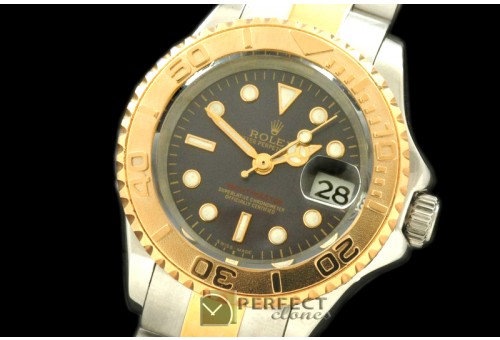 RYMLDT00113 Yachtmaster Lady SS/YG Grey Asian ST-6 21J