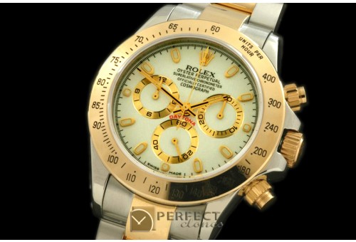 RLDT00101 Daytona 116523 YG/SS White Stick A-7750 Sec@6 28800