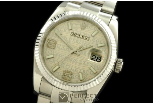 RDJMS00011 SS/SS OYS Silver Swiss 2836 - Real Diamonds