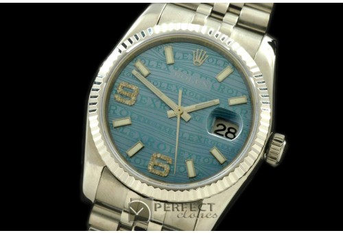 RDJMS00032 SS/SS JUB Blue Swiss 2836 - Real Diamonds