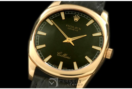 RLCD00202 Cellini Danos Men YG/LE Black Swiss Quartz