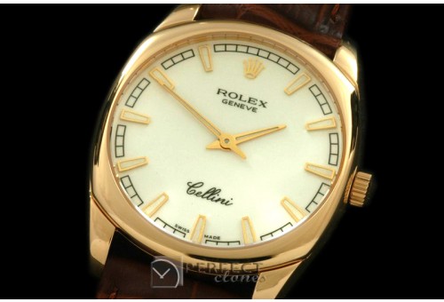 RLCD00201 Cellini Danos Men YG/LE White Swiss Quartz