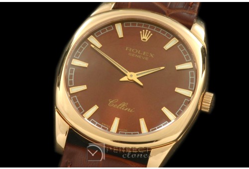 RLCD00203 Cellini Danos Men YG/LE Brown Swiss Quartz