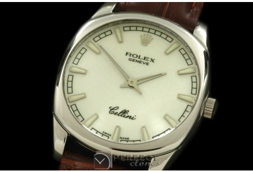 RLCD00101 Cellini Danos Men SS/LE White Swiss Quartz