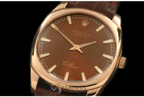 RLCD00303 Cellini Danos Men RG/LE Brown Swiss Quartz