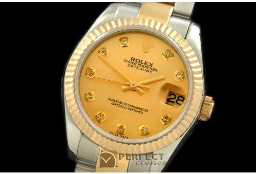 RDJmT10002B SS/YG Oyster Gold Diam Swiss 2688/2355