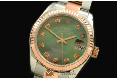 RDJmRT10012B SS/RG Jubilee M-Green Diam Swiss 2688/2355
