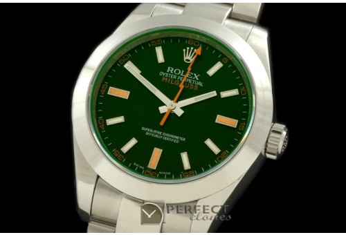 RLM00108 Milguass SS Blk (Green Sapphire) Asian 2813 25J 288
