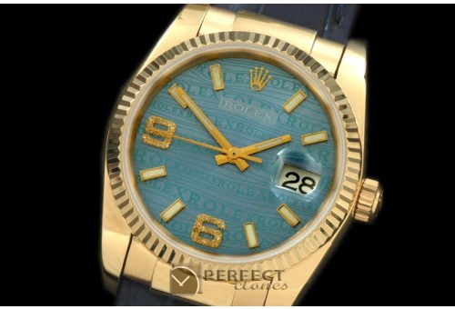 RDJMF00012A YG/LE Blue Asian 2836/3135-Real Diamonds