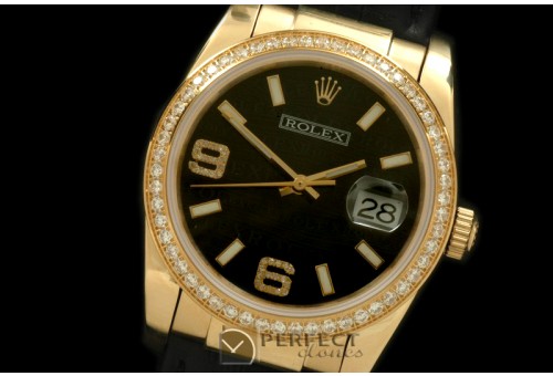 RDJMF00015AD YG/LE Black Asian 2836/3135-Real Diamonds