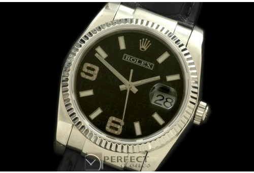 RDJMS00045 SS/LE Black Swiss Eta 2836/3135-Real Diamonds